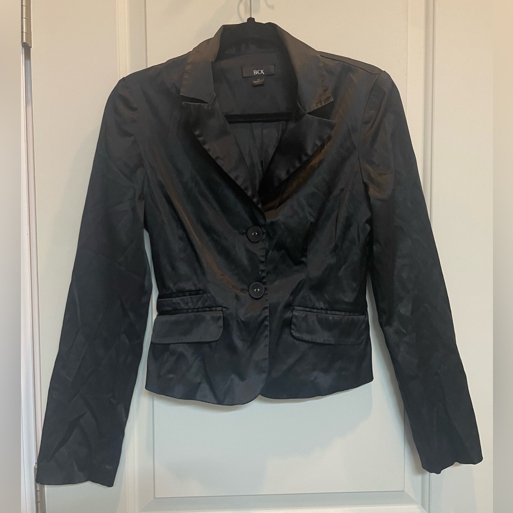 BCX Black Silky Blazer Jacket - Women’s Size M